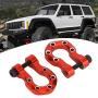 Dilwe 2pcs Trailer Hooks Crawler Metal RC Trailer Hook 1/10 RC Car Decoration Parts Fit for TRAXXAS TRX-4 1/10 RC Crawler(Red)