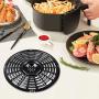 Air Fryer Replacement Parts, Round Grill Plate Crisper Plate 3.7-4.0 QT Non-Stick Coating Air Fryer Accessories Rack for Gowise Chefman Dash Power