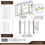TAVR Universal Table Top TV Stand for Most 27 30 32 37 40 42 47 50 55 60 65 inch Plasma LCD LED Flat or Curved Screen TVs with Height Adjustment,VESA Patterns up to 800mm x 500mm,88 Lbs