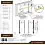 TAVR Universal Table Top TV Stand for Most 27 30 32 37 40 42 47 50 55 60 65 inch Plasma LCD LED Flat or Curved Screen TVs with Height Adjustment,VESA Patterns up to 800mm x 500mm,88 Lbs TAVR Universal Table Top TV Stand for Most 27 30 32 37 40 42 47 50 55 60 65 inch Plasma LCD LED Flat or Curved Screen TVs with Height Adjustment,VESA Patterns up to 800mm x 500mm,88 Lbs