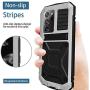 Simicoo Samsung Note 20 Ultra Metal Case with Screen Protector Military Rugged Heavy Duty Shockproof with Stand Camera Protector Full Cover case for Note 20 Ultra (Sliver)