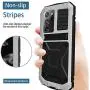 Simicoo Samsung Note 20 Ultra Metal Case with Screen Protector Military Rugged Heavy Duty Shockproof with Stand Camera Protector Full Cover case for Note 20 Ultra (Sliver)