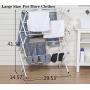 STORAGE MANIAC XL Foldable Clothes Drying Rack, 3-Tier 41 Inch Height, Laundry Rack with Rustproof Coating, White