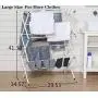 STORAGE MANIAC XL Foldable Clothes Drying Rack, 3-Tier 41 Inch Height, Laundry Rack with Rustproof Coating, White STORAGE MANIAC XL Foldable Clothes Drying Rack, 3-Tier 41 Inch Height, Laundry Rack with Rustproof Coating, White