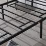 VECELO Twin Bed Frame Metal Platform with Wooden Headboard & Footboard Mattress Foundation Strong Metal Slats Support No Box Spring Replacement/Easy Assemble