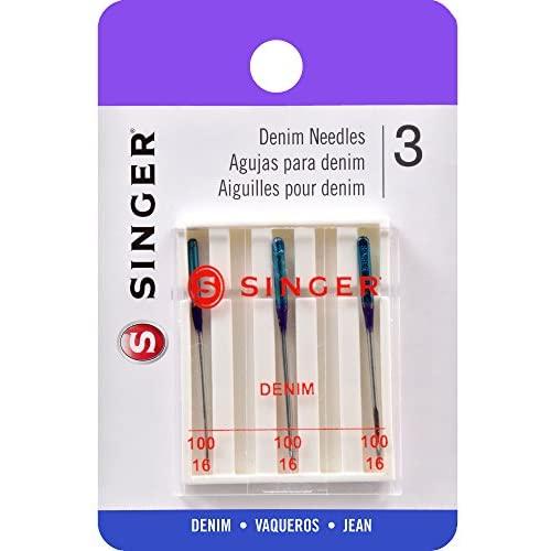 Singer 2108 Denim Machine Needles, Size 100/16, 3-Count,Size 16 3/Pkg