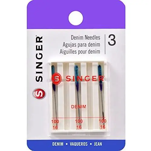 Singer 2108 Denim Machine Needles, Size 100/16, 3-Count,Size 16 3/Pkg Singer 2108 Denim Machine Needles, Size 100/16, 3-Count,Size 16 3/Pkg