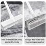 BOOMJOY Floor Scrub Brush with Long Handle -50'' Stiff & Soft Brush, 2 in 1 scrape and brush,Tub and Tile Brush for Cleaning Bathroom, Patio, Kitchen, Wall and Deck