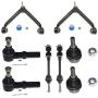 MILLION PARTS 8 Pcs Front Lower Upper Control Arm Ball Joints Compatible for 02-05 Dodge Ram 1500 Outer Tie Rod End Link Sway Bar Suspension Kit K7424 K7400 K7411 ES3538