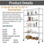 6 Tier Wire Shelving Rack,Steel Shelf 48'' W x 18'' D x 82'' H Adjustable Storage System with Casters/Wheels and Feet Levelers,Garage Shelving Unit, Storage Shelving Rack,Kitchen/Office Rack (Chrome) 6 Tier Wire Shelving Rack,Steel Shelf 48'' W x 18'' D x 82'' H Adjustable Storage System with Casters/Wheels and Feet Levelers,Garage Shelving Unit, Storage Shelving Rack,Kitchen/Office Rack (Chrome)