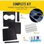 HumanFriendly Tesla Model 3 / Model Y Center Console Wrap Kit w/Extra Cupholder Piece by EV Armor - Matte Black