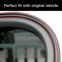 JUST N1 L Shape Seal Strip Car Door Hood Trunk Trim Edge Moulding Rubber Weatherstrip(5M，red&Black)