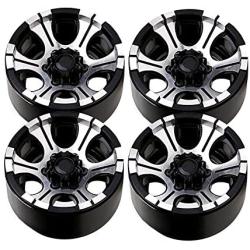 LAFEINA 1.9 Inch Beadlock Metal 6 Spoke Wheels Rims for 1/10 Scale RC Rock Crawler Car Axial SCX10 Tamiya CC01 RC4WD D90 (4 PCS)