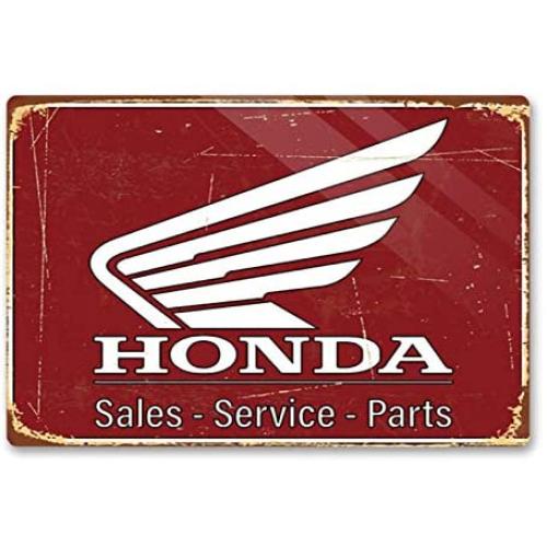 Sales-Service-Parts Metal Tin Sign | Fun Decorative Sign for Home Bar Room Garage Garden Man Cave and Outdoor Plaque 8 x 12 in