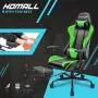 Homall Gaming Chair Computer Office Chair Ergonomic Desk Chair with Footrest Racing Executive Swivel Chair Adjustable Rolling Task Chair (Green)
