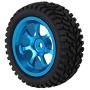 LAFEINA 1:10 RC Rally Car Tires Rubber Tires and Alloy Wheel Rims for Tamiya HSP HPI Kyosho 4WD 1:10 1:16 RC On Road Car Parts (Blue)