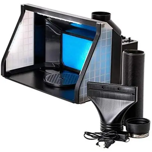 Master Airbrush Extra Large Dual Fan Lighted Portable Hobby Airbrush Spray Booth with LED Lighting for Painting All Art, Cake, Craft, Hobby, Nails, T-Shirts & More. Includes 6 Foot Exhaust Hose Master Airbrush Extra Large Dual Fan Lighted Portable Hobby Airbrush Spray Booth with LED Lighting for Painting All Art, Cake, Craft, Hobby, Nails, T-Shirts & More. Includes 6 Foot Exhaust Hose