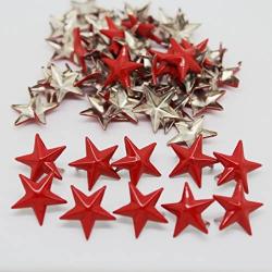 FLAMEER 100 Pieces Metal Star Studs Rivets Claw Nailheads Leathercraft Punk for Bags Jeans Belt Decoration