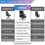 PEROINE High Back Big & Tall 400lb Bonded Leather Office Chair - Heavy Duty Metal Base, Adjustable Tilt Angle, Large Thick Padded Ergonomic Executive Desk Computer Task Swivel Chair