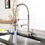 Fapully Commercial Single Handle Pull Down Sprayer Brushed Nickel Kitchen Faucet, Kitchen Sink Faucet with LED Light Fapully Commercial Single Handle Pull Down Sprayer Brushed Nickel Kitchen Faucet, Kitchen Sink Faucet with LED Light