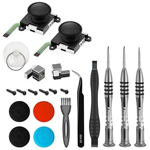 E·Durable 2-Pack 3D Replacement Joystick Analog Thumb Stick for Nintendo Switch 2 Joy-con Metal Latch Triwing Cross Screwdriver Joycon Joystick Replacement Tools E·Durable 2-Pack 3D Replacement Joystick Analog Thumb Stick for Nintendo Switch 2 Joy-con Metal Latch Triwing Cross Screwdriver Joycon Joystick Replacement Tools