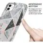 SURITCH Marble iPhone 11 Case, [Built-in Screen Protector] Full-Body Protection Hard PC Bumper Glossy Soft TPU Rubber Gel Shockproof Cover for iPhone 11/XI 6.1 inch 2019(Cute Geometric)