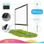 Projector Screen with Stand, Upgraded 3 Layers 120 inch 4K HD 16:9 Outdoor/Indoor Portable Front Projection Screen, Foldable Projection Screen with Carry Bag for Home Theater Backyard Movie