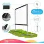 Projector Screen with Stand, Upgraded 3 Layers 120 inch 4K HD 16:9 Outdoor/Indoor Portable Front Projection Screen, Foldable Projection Screen with Carry Bag for Home Theater Backyard Movie