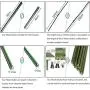 F.O.T Sturdy Metal Garden Stakes 25Pcs Gardening Support 2 Ft Plastic Coated Plant Sticks,Plant Cage Supports Climbing for Tomatoes,Trees,Cucumber,Fences,Beans,Vegetable Trellis(Climbing Frame)