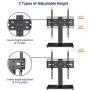 Rentliv Wooden Base Universal TV Stand- Table Top TV Base Stand for 37 to 55 inch TVs - Height Adjustable TV Mount Stand ,VESA 400 x 400mm