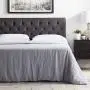 LUCID Mid-Rise Upholstered Headboard - Adjustable Height from 34” to 46”, King/Cal King, Charcoal LUCID Mid-Rise Upholstered Headboard - Adjustable Height from 34” to 46”, King/Cal King, Charcoal