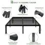 AROMUSTIME 16 Inch Metal Platform Bed Frame/Easy Assembly Mattress Foundation/Heavy Duty Steel Slat/Noise Free/Box Spring Replacement, Queen AROMUSTIME 16 Inch Metal Platform Bed Frame/Easy Assembly Mattress Foundation/Heavy Duty Steel Slat/Noise Free/Box Spring Replacement, Queen