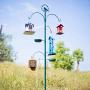 Kingsyard Bird Feeder House for Outside Metal Mesh Wild Bird Feeder Home with Triple Feeders for Finch Cardinal Weatherproof Garden Yard Outdoor Decoration, NOT Squirrel Proof
