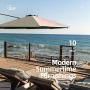 Wikiwiki Offset Cantilever Umbrella 10ft Patio Umbrella Outdoor Hanging Umbrellas - 360 Degree Rotation with Integrated Lifting System and Cross Base
