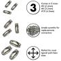 Ball Chain Connector Clasps 300 Pieces Number 6 Connectors Fits 3.2mm Beaded Ball Chain