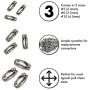 Ball Chain Connector Clasps 300 Pieces Number 6 Connectors Fits 3.2mm Beaded Ball Chain