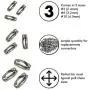 Ball Chain Connector Clasps 300 Pieces Number 6 Connectors Fits 3.2mm Beaded Ball Chain