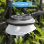 DBF Solar Gutter Lights Upgraded 9 LED Outdoor Waterproof Fence Lights Dark Sensing Auto On/Off Solar Landscape Lights for Eaves Garden Deck Yard Pathway, (100LM-Cool White)