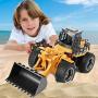 Top Race 6 Channel Full Functional Front Loader, RC Remote Control Construction Toy Tractor with Lights & Sounds 2.4Ghz (TR-113G)