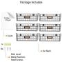 Wall35 Macon Hanging Fruit Basket for Kitchen Organization and Storage, Wall Mounted Metal Wire Baskets Set of 6 Black