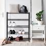 Titan Mall Shoes Rack for Closets Free Standing Shoe Rack 5 Tier Shoe Rack Metal Shoe Rack Shoe Organizer 25 Inch Wide Shoe Tower Shelf Storage