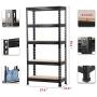 Yaheetech 2 Pack Shelving Units and Storage Shelves Heavy Duty Garage Shelving Shelves Utility Shelves Adjustable Height, 59 inch