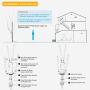 WAVLINK AC1200 High Power Outdoor Weatherproof WiFi Range Extender/Wireless Access Point/Router with Passive POE, Dual Band 2.4GHz 300Mbps+5.8 GHz 867Mbps, 4x7dBi Detachable Omni Directional Antenna