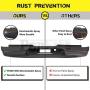 Perfit Liner New Replacement Parts Rear Black Step Bumper Assembly With Brackets Pads Lamps Compatible With CHEVROLET/GMC SIlverado Sierra Pickup 1500 2500 3500 HD Fleetside GM1103141 12473001-PFM