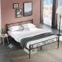 VECELO Metal Platform Bed Frame/Mattress Foundation with Vintage HeadBoard & Footboard, Easy Assembly, Full, Black