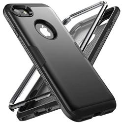 YOUMAKER Designed for iPhone 8 Case & iPhone 7 Case, Full Body Rugged with Built-in Screen Protector Heavy Duty Protection Slim Fit Shockproof Cover for Apple iPhone 8 4.7 Inch - Black