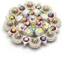 MarryAcc Berry Conchos with Screws Metal Flower Rhinestone Conchos 12 Pieces (Color 6)