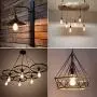 Dimmable Ascher Vintage LED Edison Bulbs, 6W, Equivalent 60W, 700lm, Warm White 2700K, ST58 Antique LED Filament Bulbs, E26 Medium Base, Clear Glass, Pack of 6