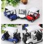 6 Pack Die-cast Metal Golf Cart Mini Model Toy 1:20 Scale Golfcart Pullback Vehicle (4.75 Inches)