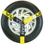 VULCAN Car Tie Downs with Chain Anchors - Lasso Style - 2 Inch x 96 Inch, 4 Pack - Classic Yellow - 3,300 Pound Safe Working Load